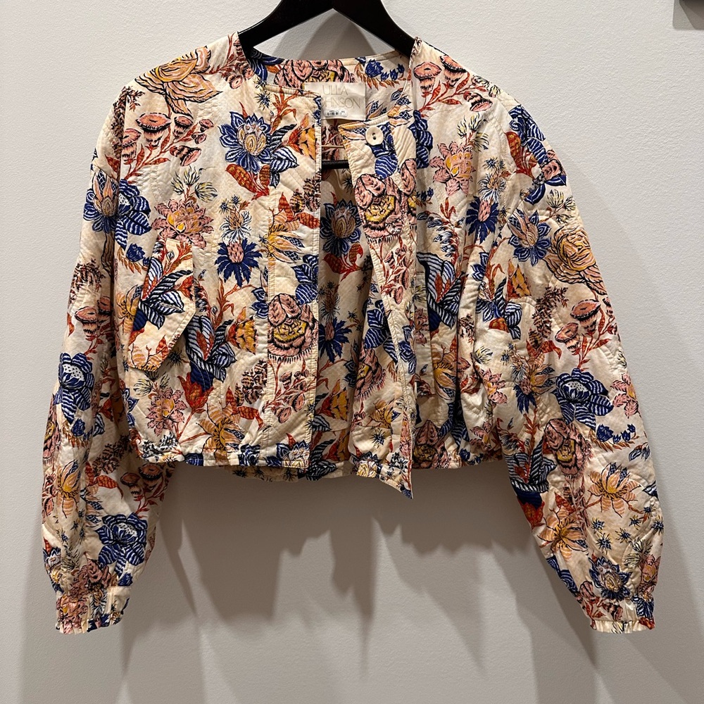 Ulla Johnson Multicolor Floral Bomber Jacket